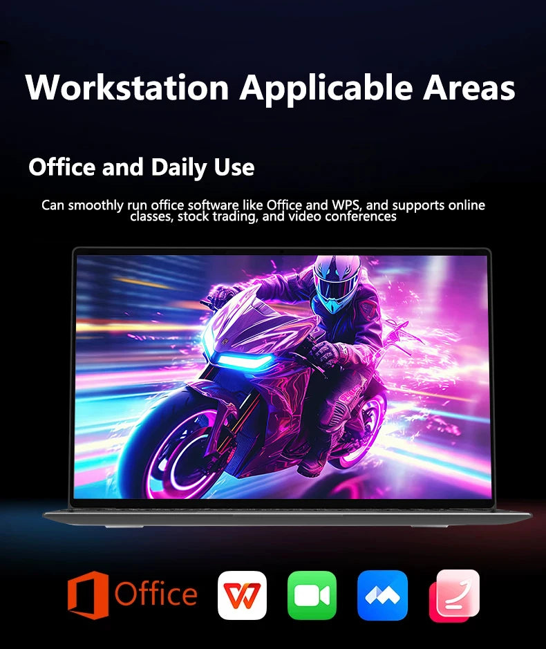 LENO Laptop 14.1" Windows 11 16GB RAM 2TB SSD Intel N3700 Ultra Slim Notebook Gamer 1080P  Display Office Study Computer PC