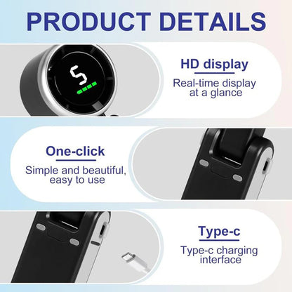 3-in-1 Fan, 5-speed, 3600mAh Rechargeable Lithium Battery, USB Charging, Travel Mini Fan