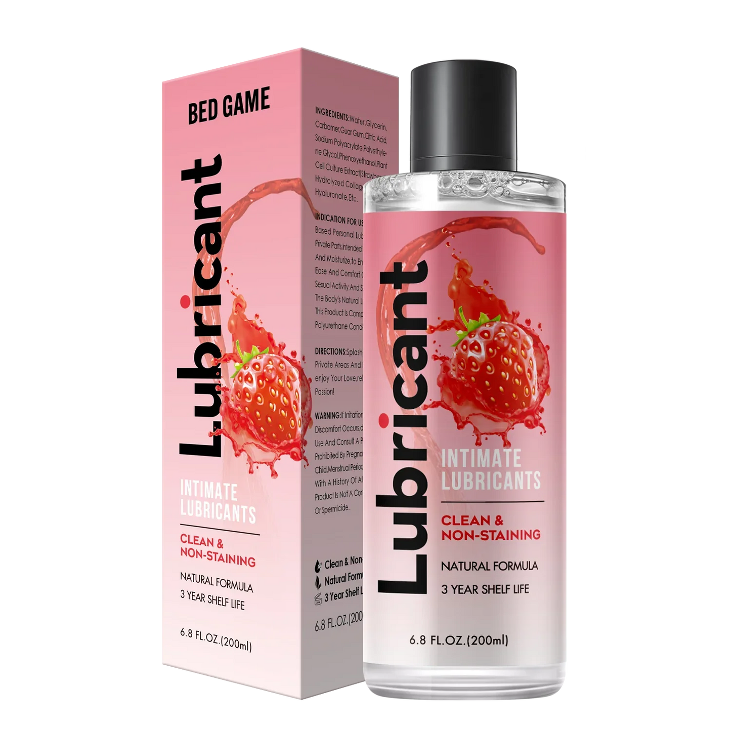 Bed Game 200ml Anal Lubricants Fruit Water Based Sex Silky Smooth Texture Lubricant Love Gel Exciter For Adult toy lubricant