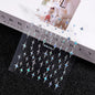 3D Laser Silver/Rose Gold Hollow Cross Star Nail Art Stickers Design Self-Adhesive Hollow Cross Star Nail/Body Art Decor Sticker