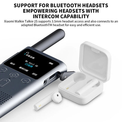 Xiaomi Walkie-talkie 2S Upgraded Version Ultra-light Ultra-thin Support Bluetooth Headset Connection Ultra-long Standby Outdoor-