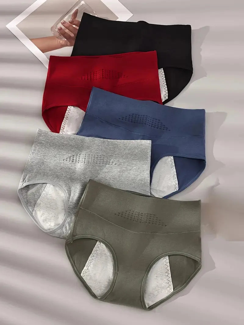 High Waist Menstrual Women's Panties Widen Period Pants Leak Proof Physiological Underwear Cotton Plus Size L-4XL Female Briefs