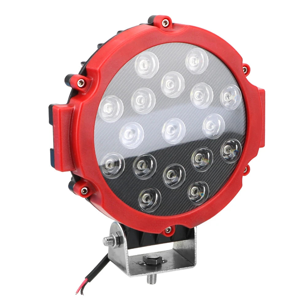 Spot Beam 7 inch Round LED Light Bar 51W LED Work Light For Truck Tractor 4x4 Off Road Driving Light