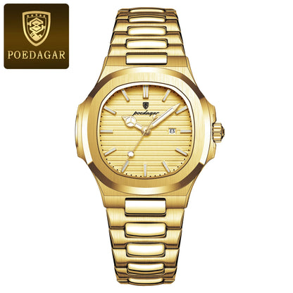 POEDAGAR Top Exquisite Women's Wristwatch Waterproof Luminous Date Fashion Ladies Watches Stainless Steel Quartz Watch For Woman