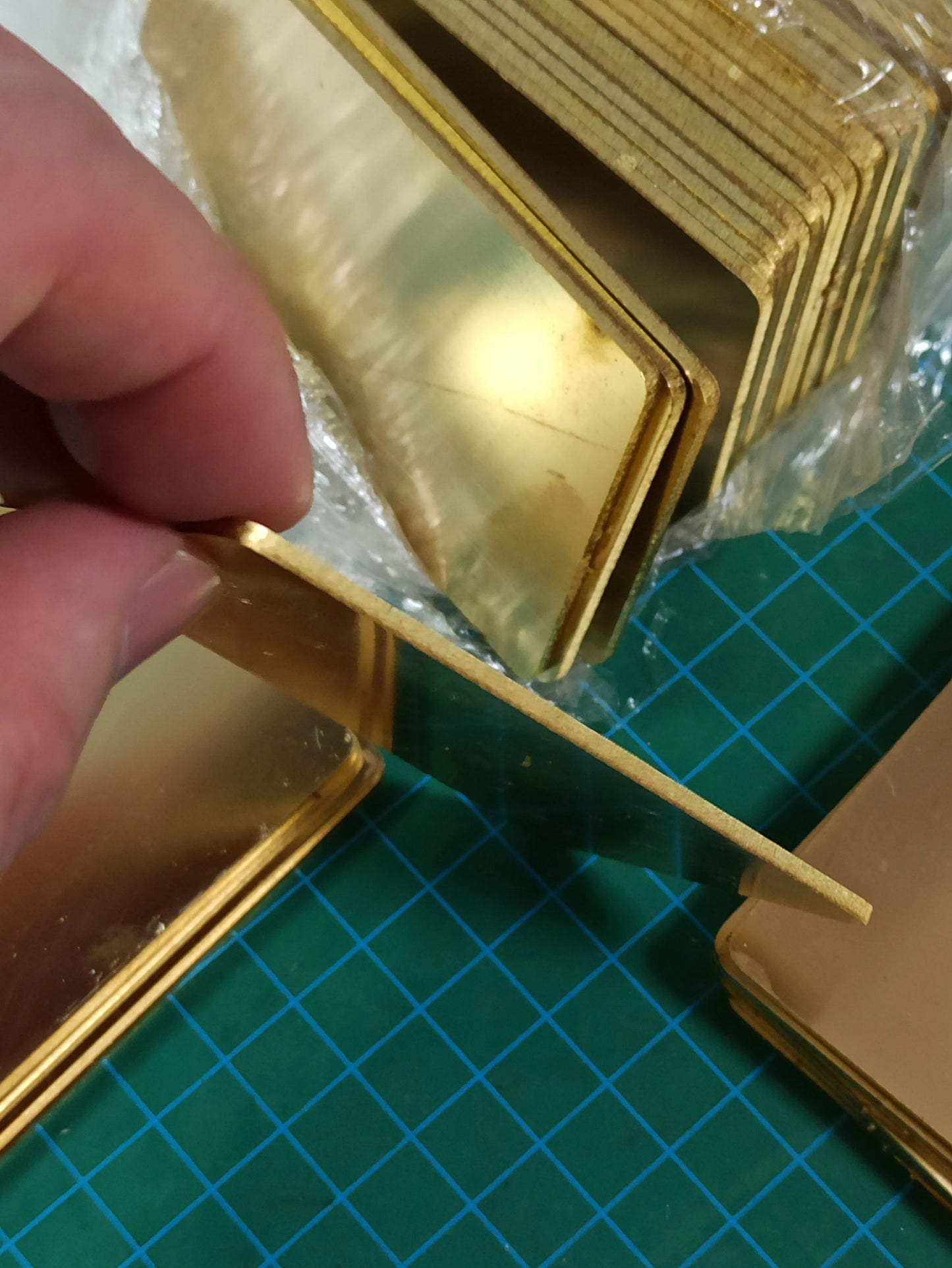 2mm Thick Solid Brass Business Cards Metal Blank Plates Mill Finish Unpolished For Fiber Laser Engraving DIY Craft