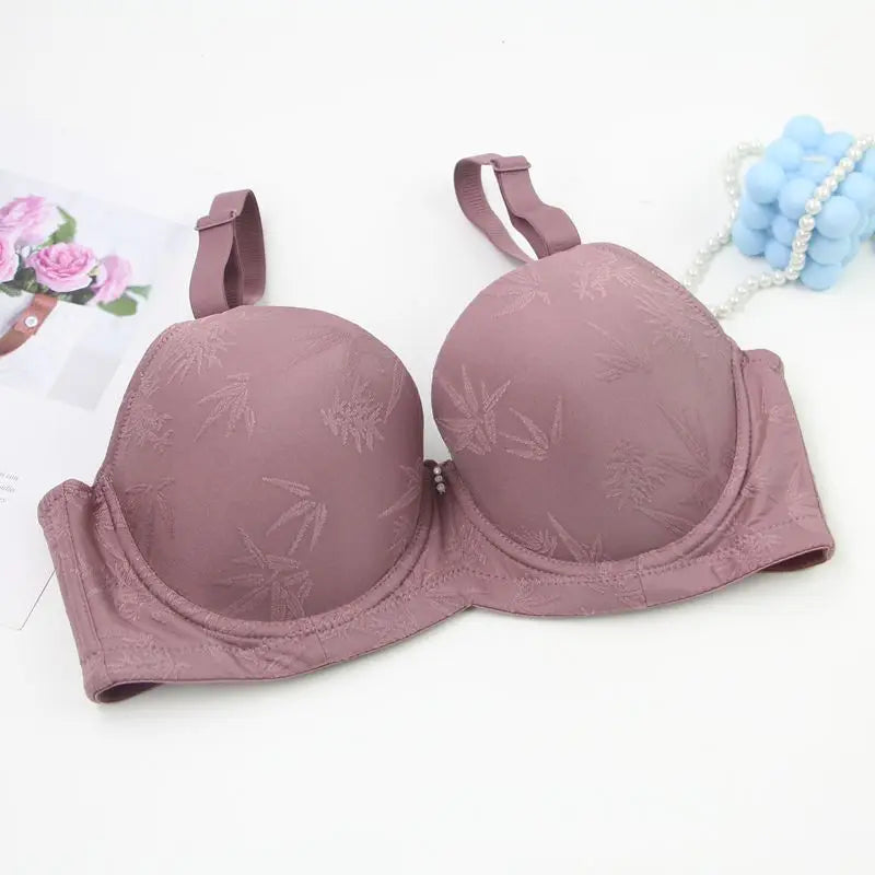 DaiNaFang Sexy Bras For Women Push Up Breathable Adjustable Bow Control Underarm Fat CDE Full Cup Underwear Plus Size Lingerie