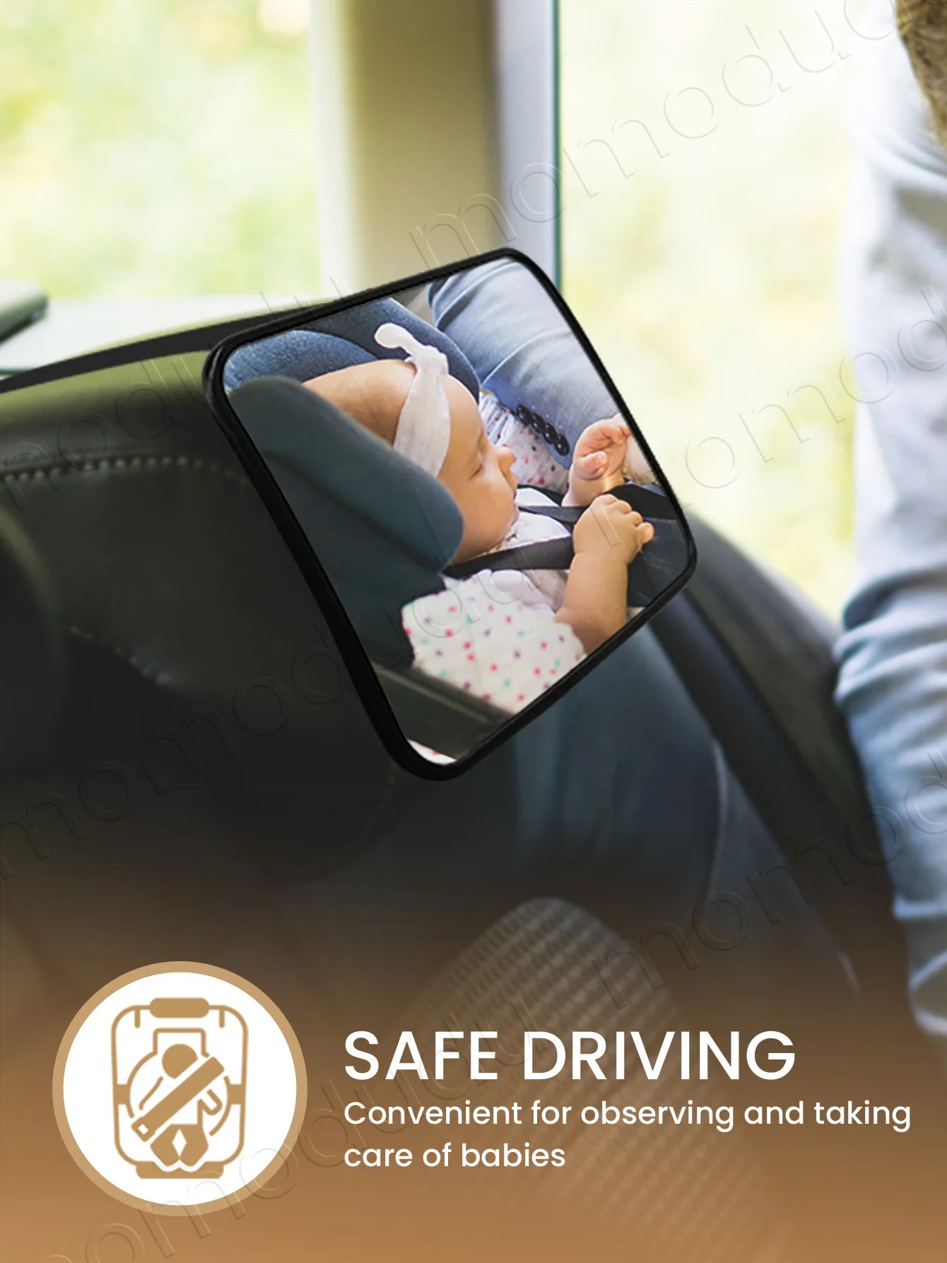 1 Pc Crash Tested And Certified Shatterproof Baby Car Mirror For Rear Facing Infant With Wide Larger Crystal Clear View