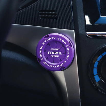 1PC Universal Car Onekey Start Stop Button Cover Car Decoration Black Red Purple Engine Ignition Start Switch Protective Cover