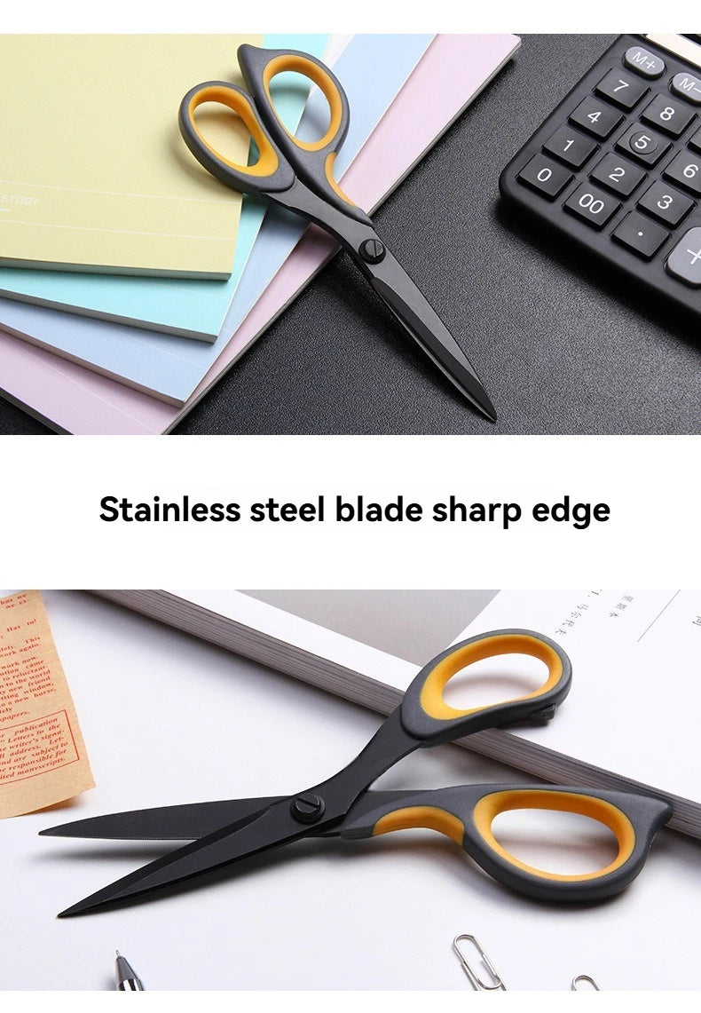 Deli-Stainless Steel Anti-Stick Scissors, Alloy Stationery, School Supplies, Office, Student, DIY, Hand Craft, 175mm