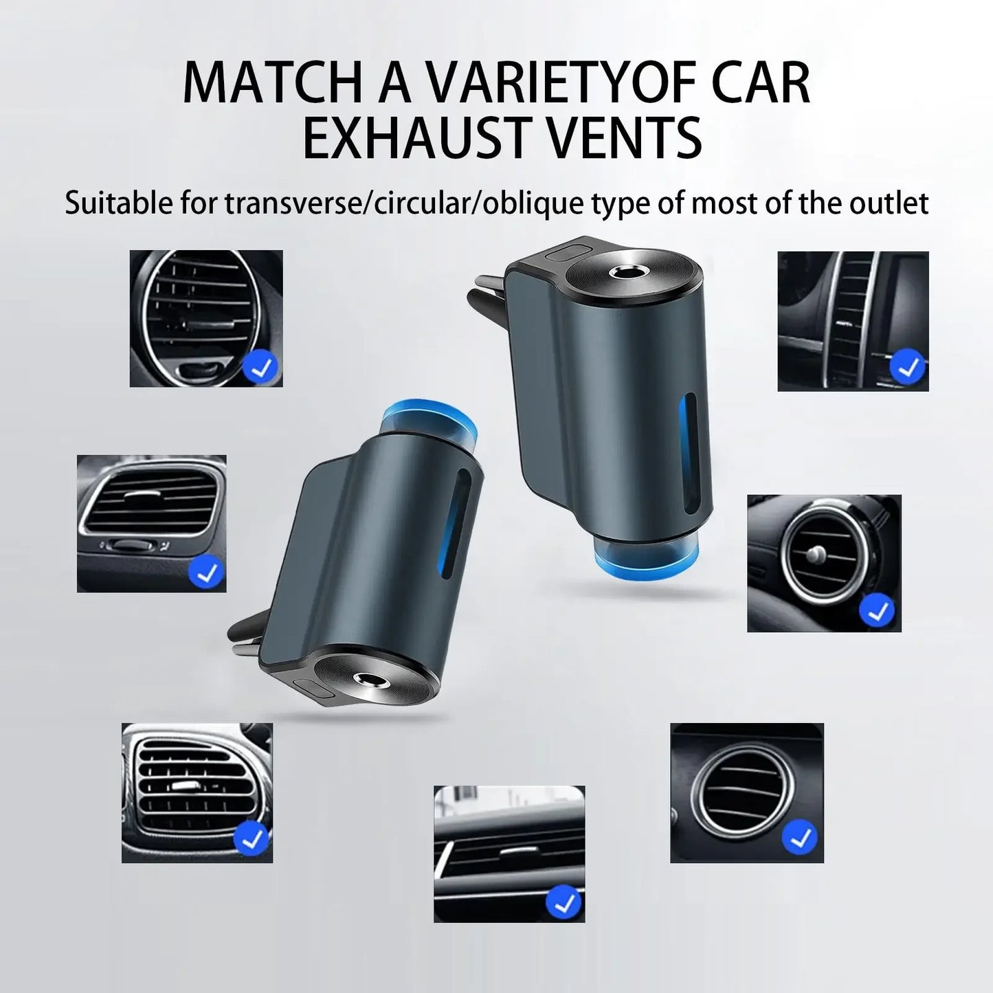 Car Air Freshener, Three Intensity Adjustable, Car aroma Diffuser, Portable Freshener Perfume Fragrance