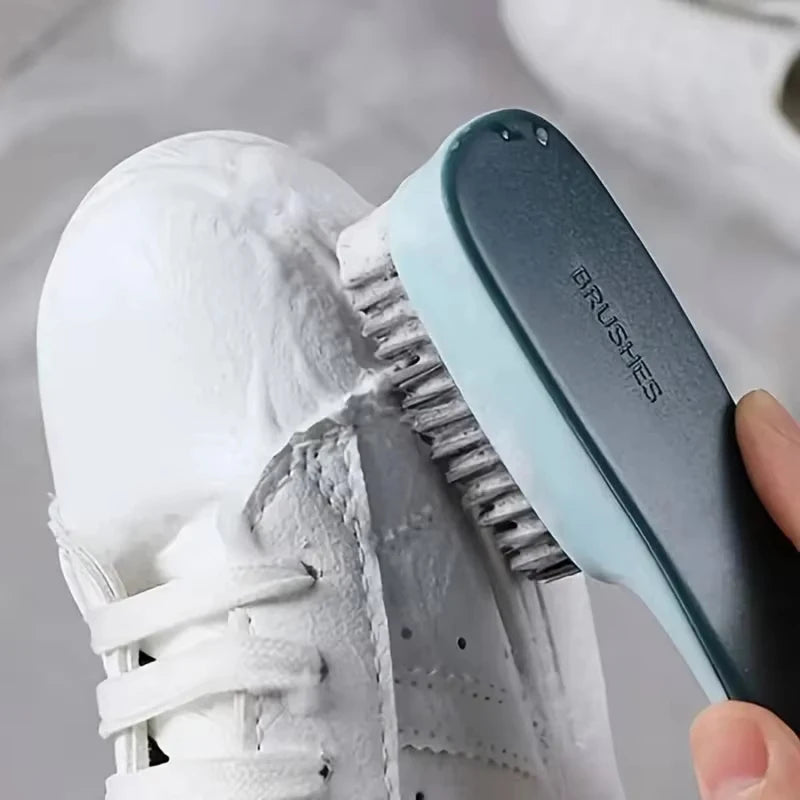 Home-use Long-handled Shoe Brush Multi-functional Cleaning Brush Laundry Bathrooms Hard Floors Plastic Handle Shoes Brush