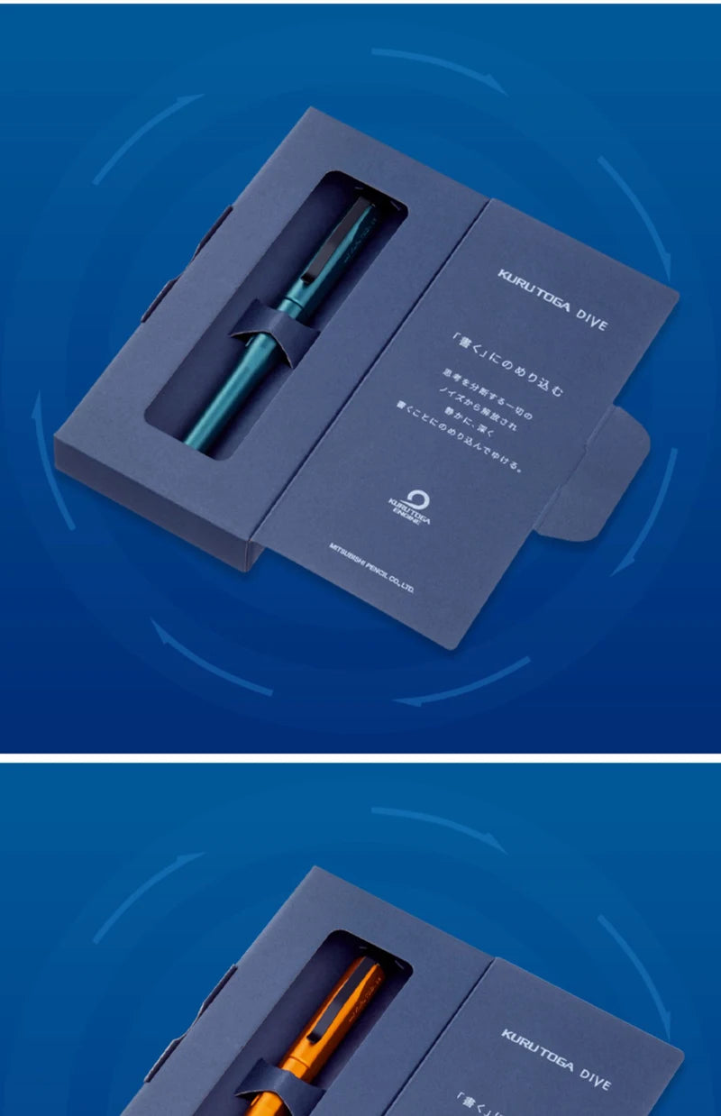 Japan Uni Kuru Toga DIVE Spin Mechanical Pencil M5-5000 Automatic Core/lead Self-revolving 0.5mm Advanced Drawing Art Stationery