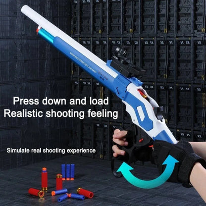 M1887 Winchester Soft Bullet Gun Toy Shell Ejection Throwing Gun Blaster Plastic Manual Launcher Model for Children Adults