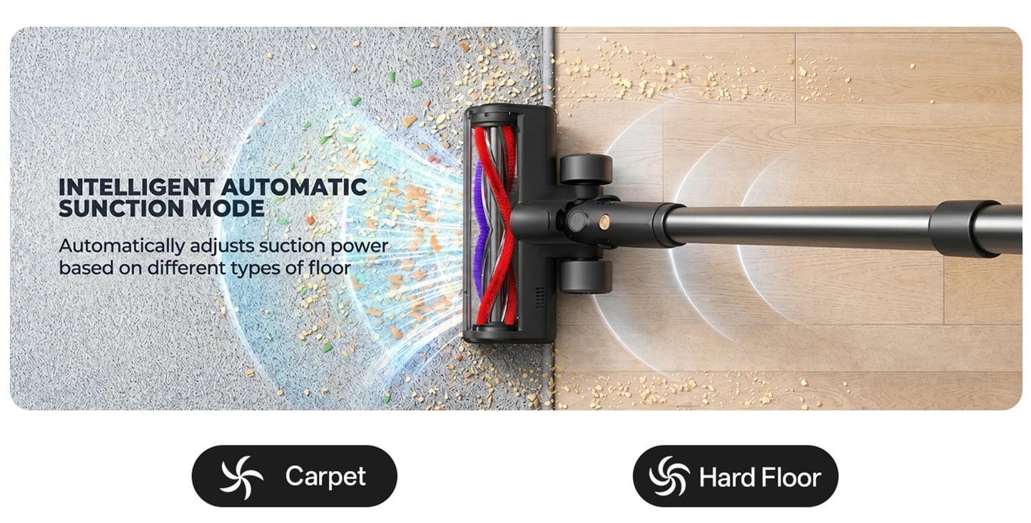 COTIAR Cordless Vacuum Cleaner V30 PRO 800W Powerful 75kPa Suction 95 Mins Runtime Handheld Home Appliance Portable Removable Battery