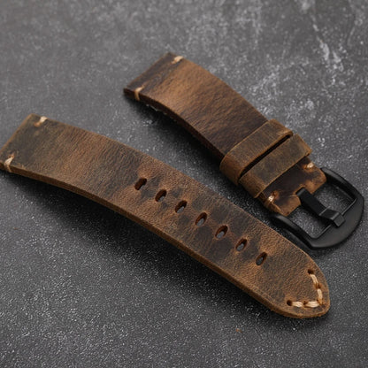 Handmade First Layer Cowhide Leather Watchband 20 22 23 24 26MM Brown Padded Leather Strap For PAM111 441 Soft Men's Bracelet