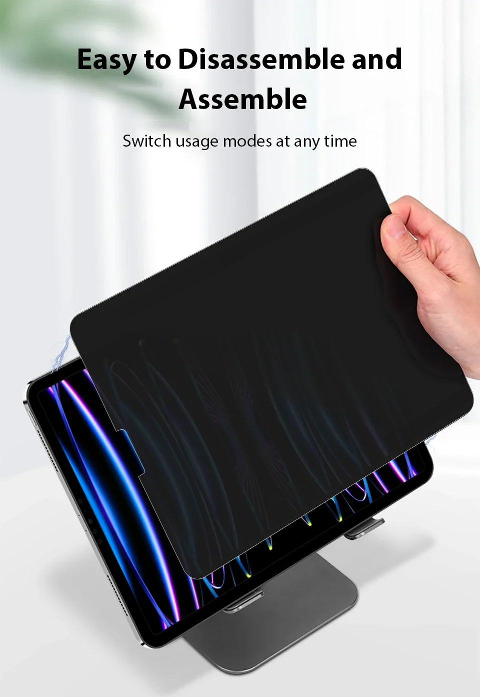 Privacy Screen Protector for 2024 iPad Air Pro 11 13 Magnetic Anti-peep Anti-Glare Film for Mini 6 Air 2/3/4/5 10th 10.5 12.9''