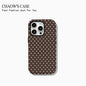 Fashion exquisite bow polka dot Phone Case for iPhone 17 16 15 14 13 12 11 Pro Max Air Plus Luxury Double-layer Back Cover