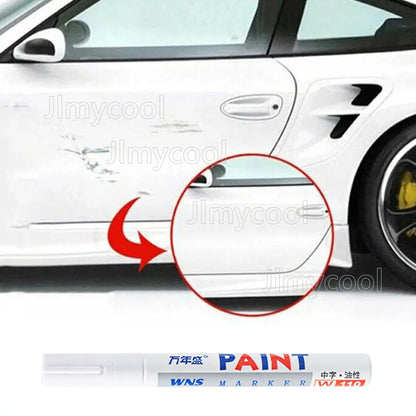Car Paint Scratches Repair Brush Pen Black White Red Silver Waterproof Water Paint Marker Pen Car Tire Tread Care Automotive