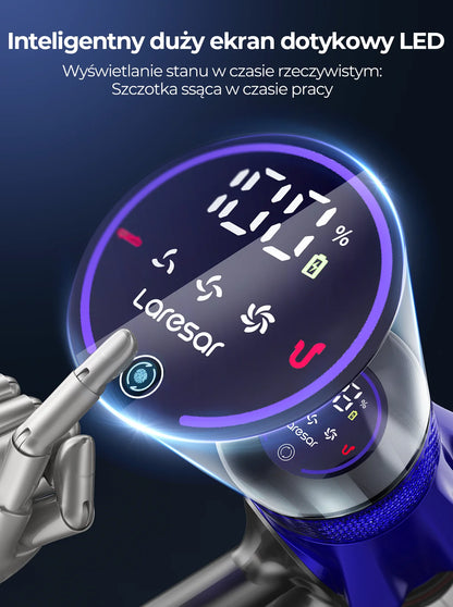90 Min Laresar V7S 75000PA 650W Cordless Vacuum Cleaner Handheld Long Runtime Removable Battery Smart Display Home Appliance