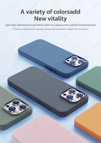 NEW For Magsafe Liquid Silicone Phone Case For iPhone 16 15 13 14 11 12 Pro Max 16 15 Plus Magnetic Wireless Charging Soft Cover