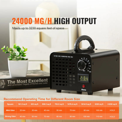 SucceBuy Ozone Generator 12000 36000 24000mg/h Ozone Machine Odor Remover High Capacity Commercial/Industrial Ozone Generator