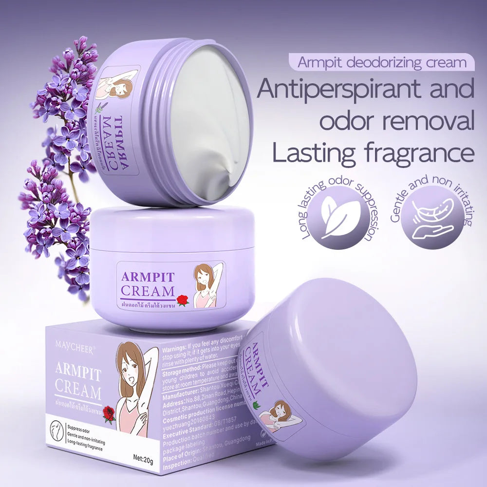 Underarm Antiperspirant Deodorant Cream, Providing All-day Sweat Control, Odor Suppression, and Sweat and Odor Prevention.