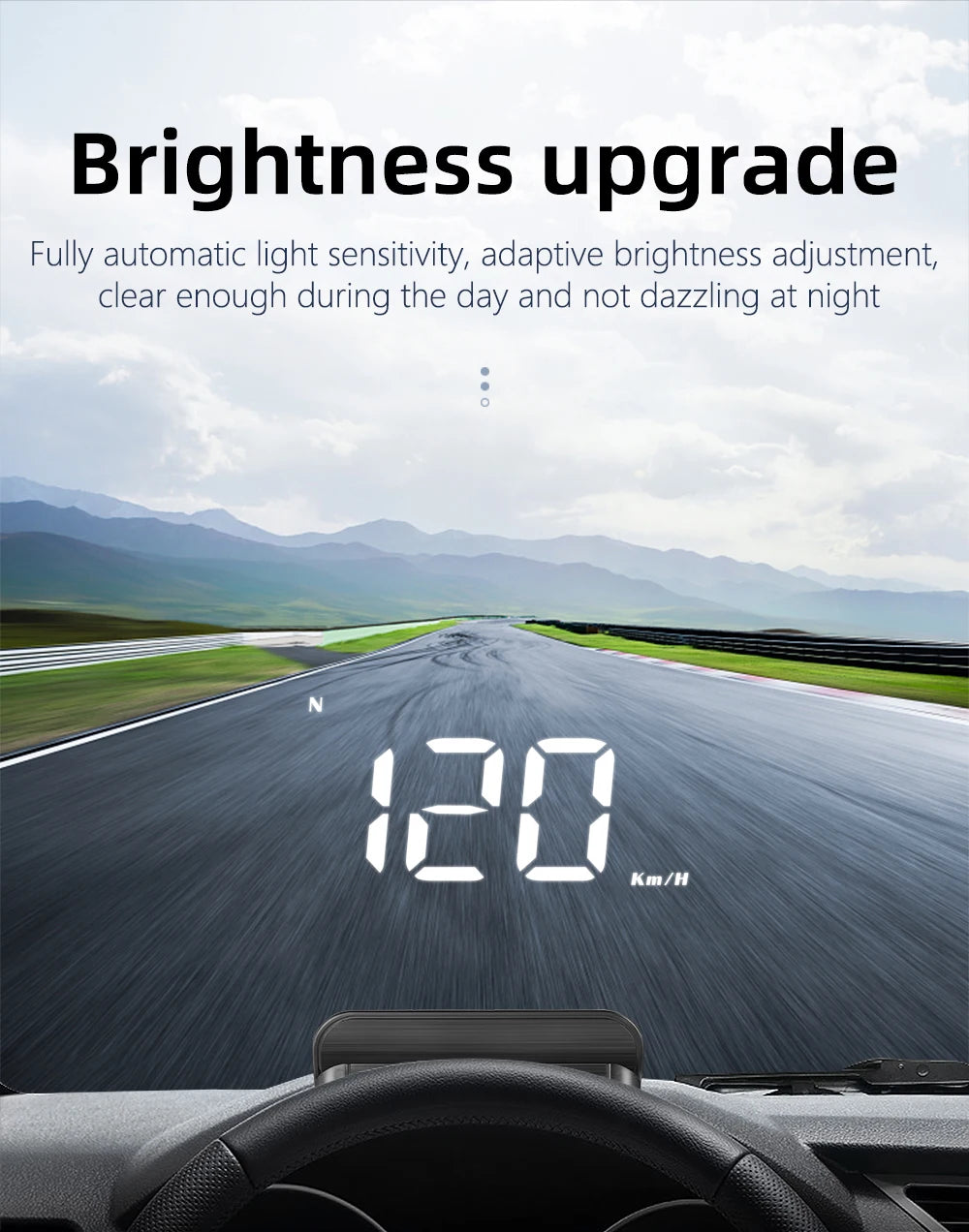 M3 HUD Obd2 Display On-board Computer Car Head-up display Windshield Big Font projection E-OBD and GPS Suitable for All Cars M1
