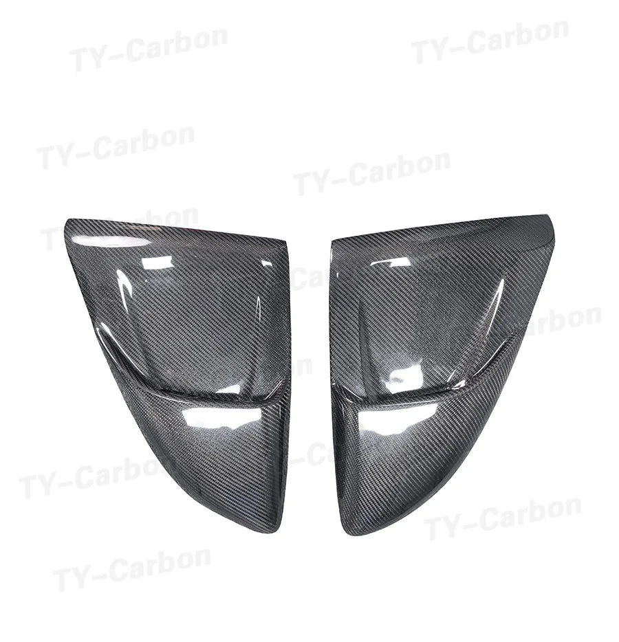 Real Carbon Fiber Rear Side Car window Air Vents Splitter Air knife Spoiler For Porsche 718 Cayman GTRS Style Bodykit 2016-2024