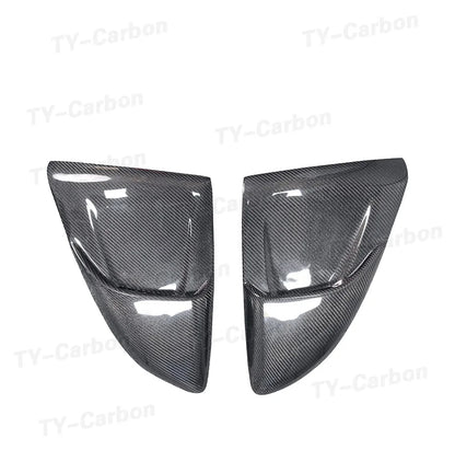 Real Carbon Fiber Rear Side Car window Air Vents Splitter Air knife Spoiler For Porsche 718 Cayman GTRS Style Bodykit 2016-2024