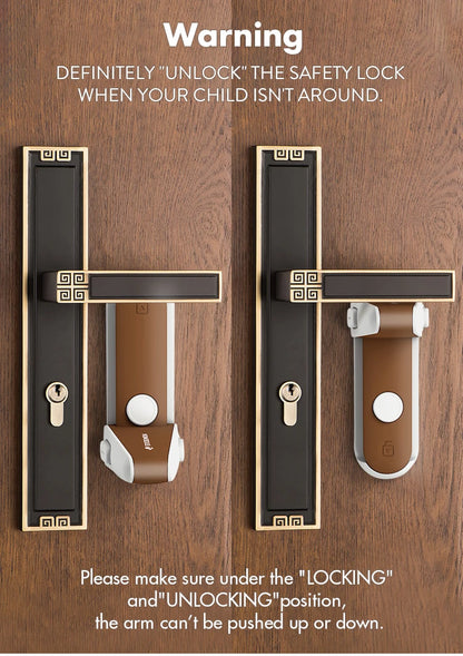 Dropshipping 1PC Door Lever Lock, Baby Proofing Door Handle Lock,Childproofing Door Knob Lock Easy to Install and Use