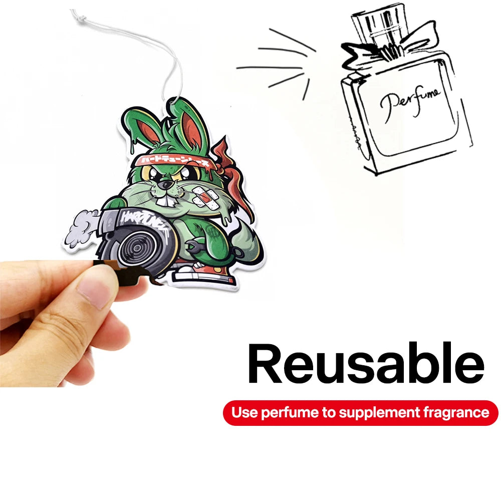 JDM Car Modification Culture Air Freshener Pendant Cool Girls Rear View Mirror Aromatherapy Pendant Car Decorations