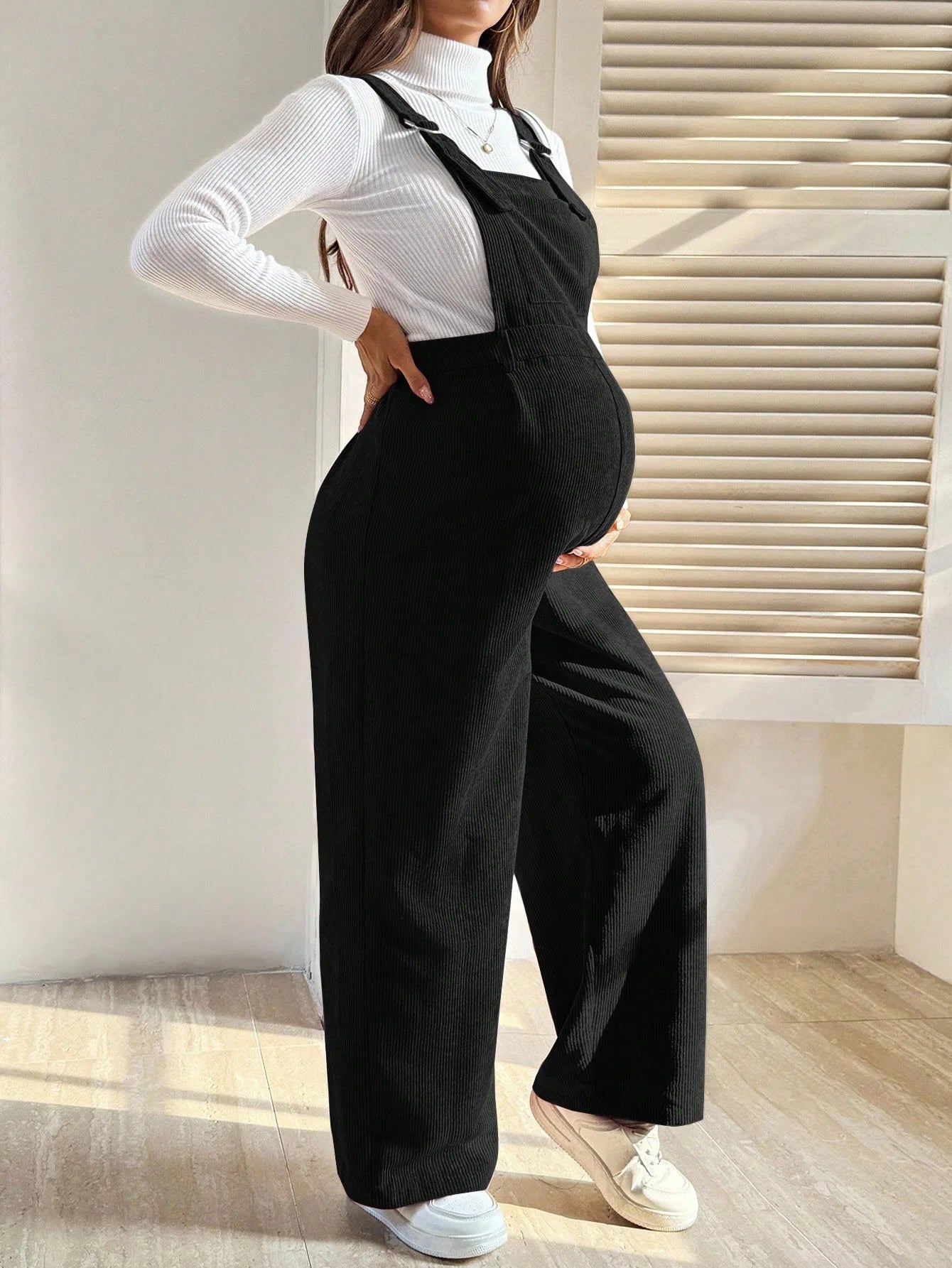 Maternity Clothes Pregnancy Clothing for Pregnant Women Pants 2025 Autumn Winter Fashion Elastic Loose Corduroy Overalls Waist