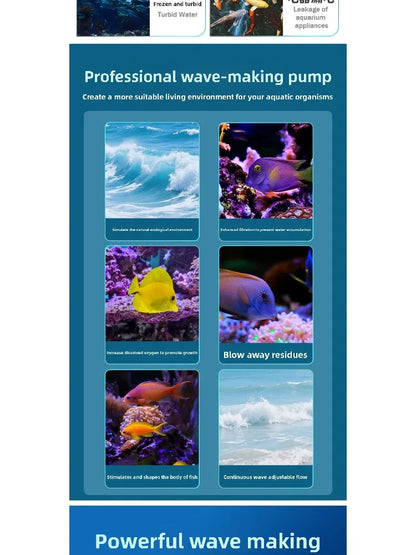 Jecod/Jebao New Cordless DMP-10M/20M-30/40M WiFi Bluetooth App Control Freshwater Saltwater Fish Tank Aquarium Wavemaker Pump