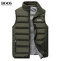 Men's Embroidery Brand High Quality Warm Vest Vest, Autumn and Winter Luxury Fashion Brand, Sleeveless Outdoor Windproof Jacket