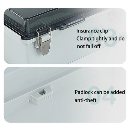 IP67 Waterproof Gray/Transparent Cover Enclosure Juction Box ABS Plastic Outdoor Electronic Instrument Hinge Case