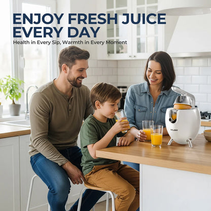 ROUNY Electric Citrus Juicer, Orange and Lemon Press with Stainless Steel Spout, BPA-Free Parts and Easy-Clean Design
