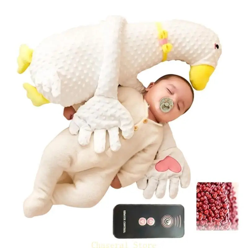 Baby Sleep Aid Mood Comforting Hand Toy for Infant and Toddler with 3-gear Adjustable Patting Speed and Cartoon Look