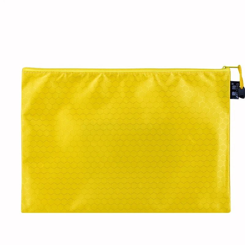 A4 Waterproof Canvas File Folders Football Pattern Thick File Bag Student Teacher Document Bag Business School Supplies