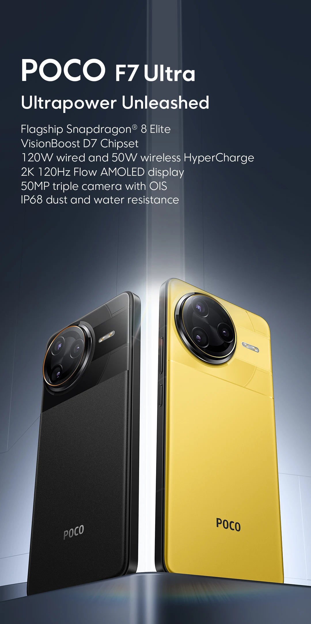 POCO F7 Ultra 5G NFC 12GB/256GB Without Charger 2K 120Hz AMOLED Cellphone