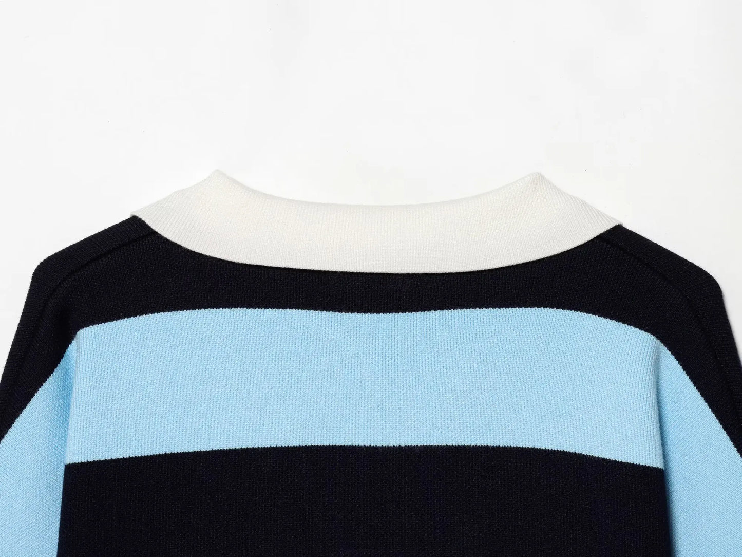 Sweater knitted Pullover Women's Spring 2026 New Fashion Striped Loose Polo neck Warm Women Sweater Chic Youth Holiday Pullover
