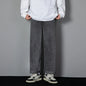 Korean Solid Colors Men's Casual Long Jeans Classic Man Four Seasons Straight Denim Wide-leg Pants Light Blue Grey Black 3XL