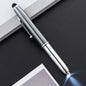 New 3in1 Multi-function Pen Capacitive Pen with LED Light 1.0mm Ballpoint Pen Stationery Screen Touch Gadgets Construction Tools