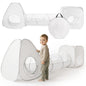 Mamabrum Large Tent Set for Kids with Tunnel and Cube 3 in 1 Fun Sensory Motor Motor for Home and Garden 3 +