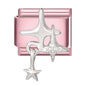 2025 New Women Romantic Pink Cherry Heart Shiny CZ Italian Charm Links Fit 9mm Bracelet Stainless Steel DIY Making Jewelry Gifts