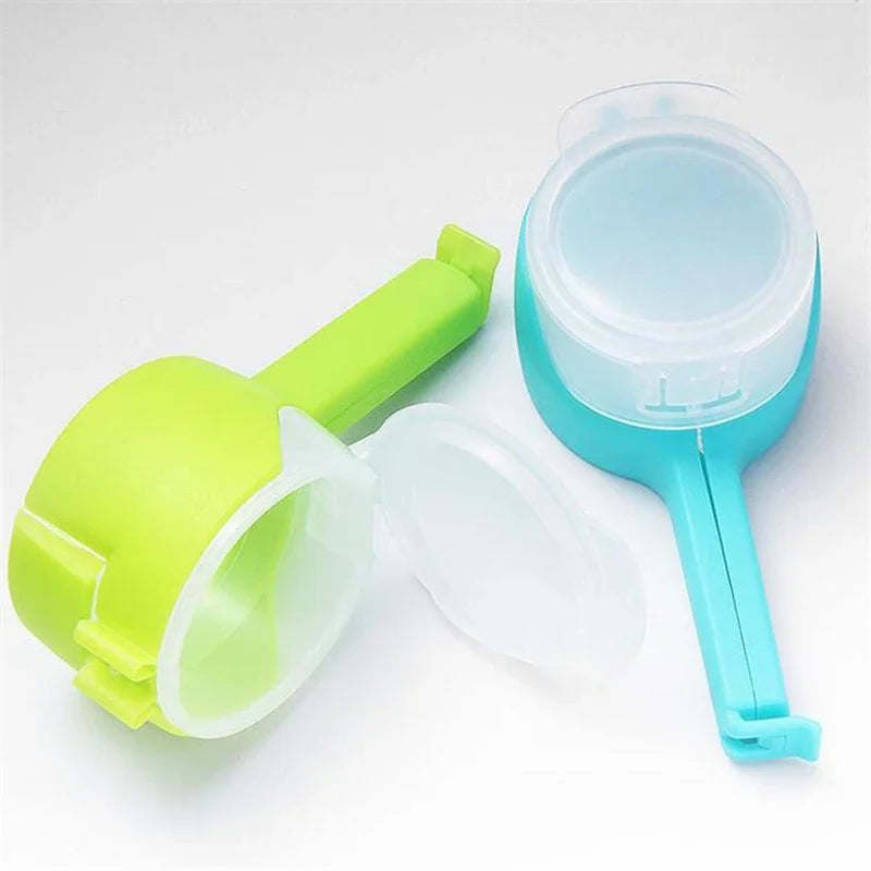 5PCS Sealer Clip With Pour Spouts Food Storage Bag Sealing Clips Plastic Cap Snack Candy Storage Fresh Clamp Kitchen Organizer