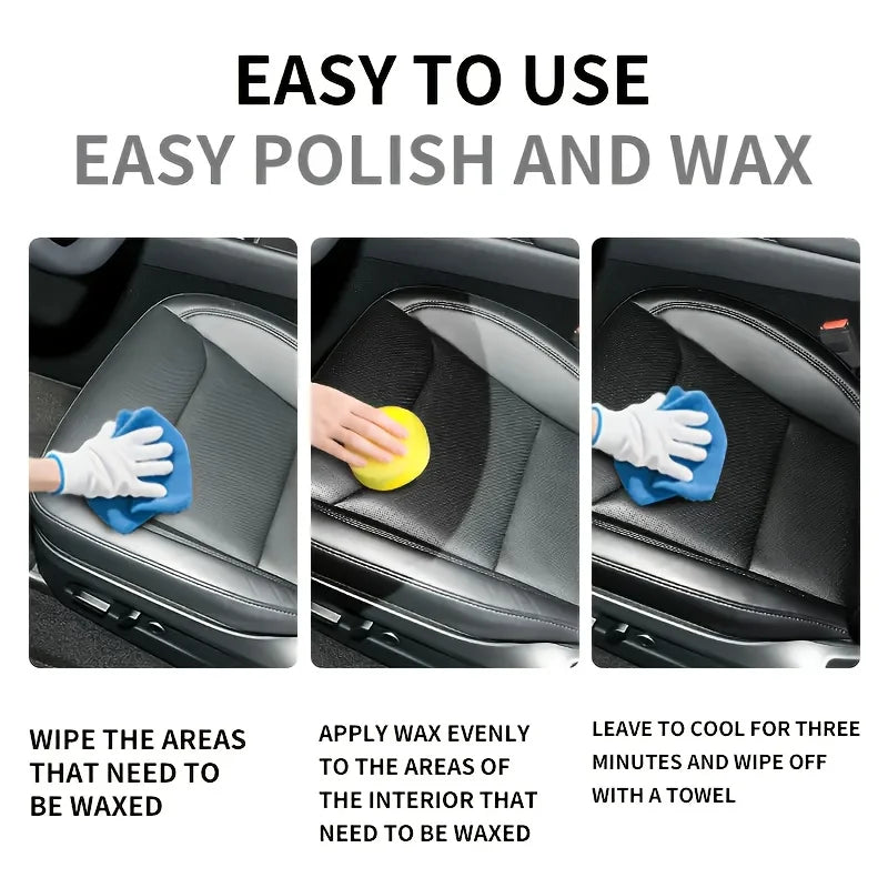 Professional Plastic Polishing Repair Paste, All-In-One Dashboard Wax & Tire Shine, Quick Crystal Coating for Car Bumpers