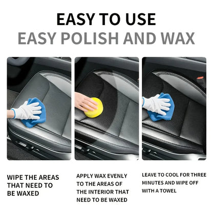 Professional Plastic Polishing Repair Paste, All-In-One Dashboard Wax & Tire Shine, Quick Crystal Coating for Car Bumpers