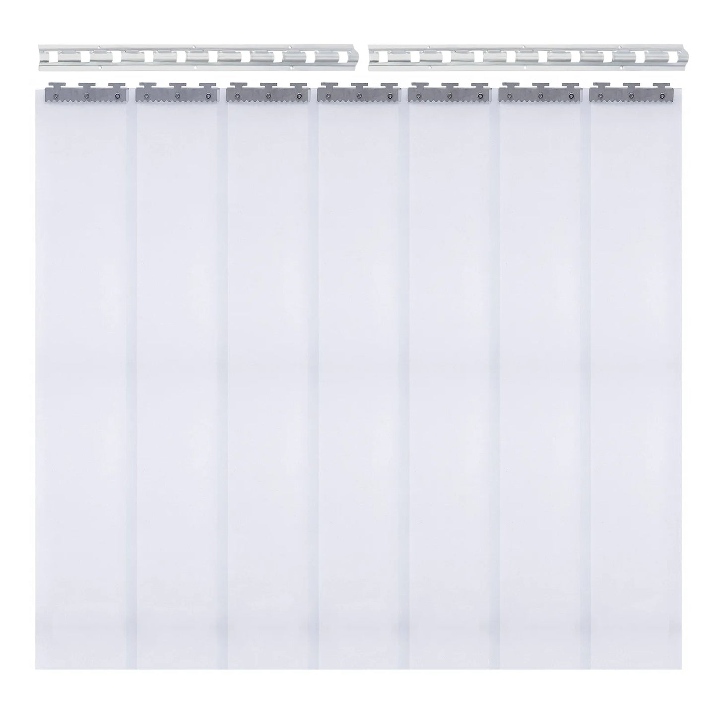 7Pcs PVC Strip Curtains,200x105cm Transparent Soft Door Strips Screen 2mm Thick Windproof Waterproof Antistatic Door Curtain Kit