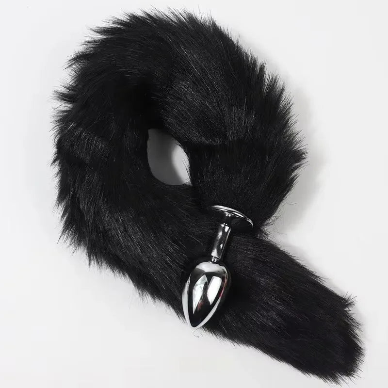 Cheap Anal Plug Metal Sexy Foxtail Anal Plug Role-play Sex Toy Male and Female Anal Plug Adult Game Couple Toys Sex Toys