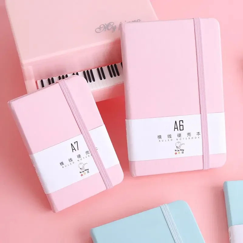 96Page/This pink colorA6 A7Portable Notebook，Simple Mini Notebook Office Memo，Student Office Diary Planner Pocket Notebook